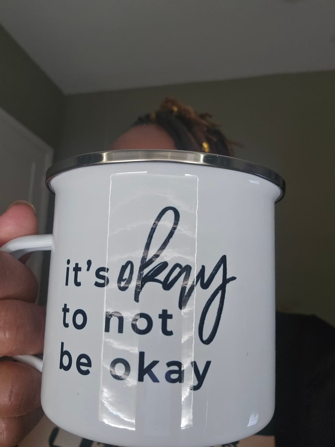 Customer photo review of It's okay to not be okay Campfire Mug