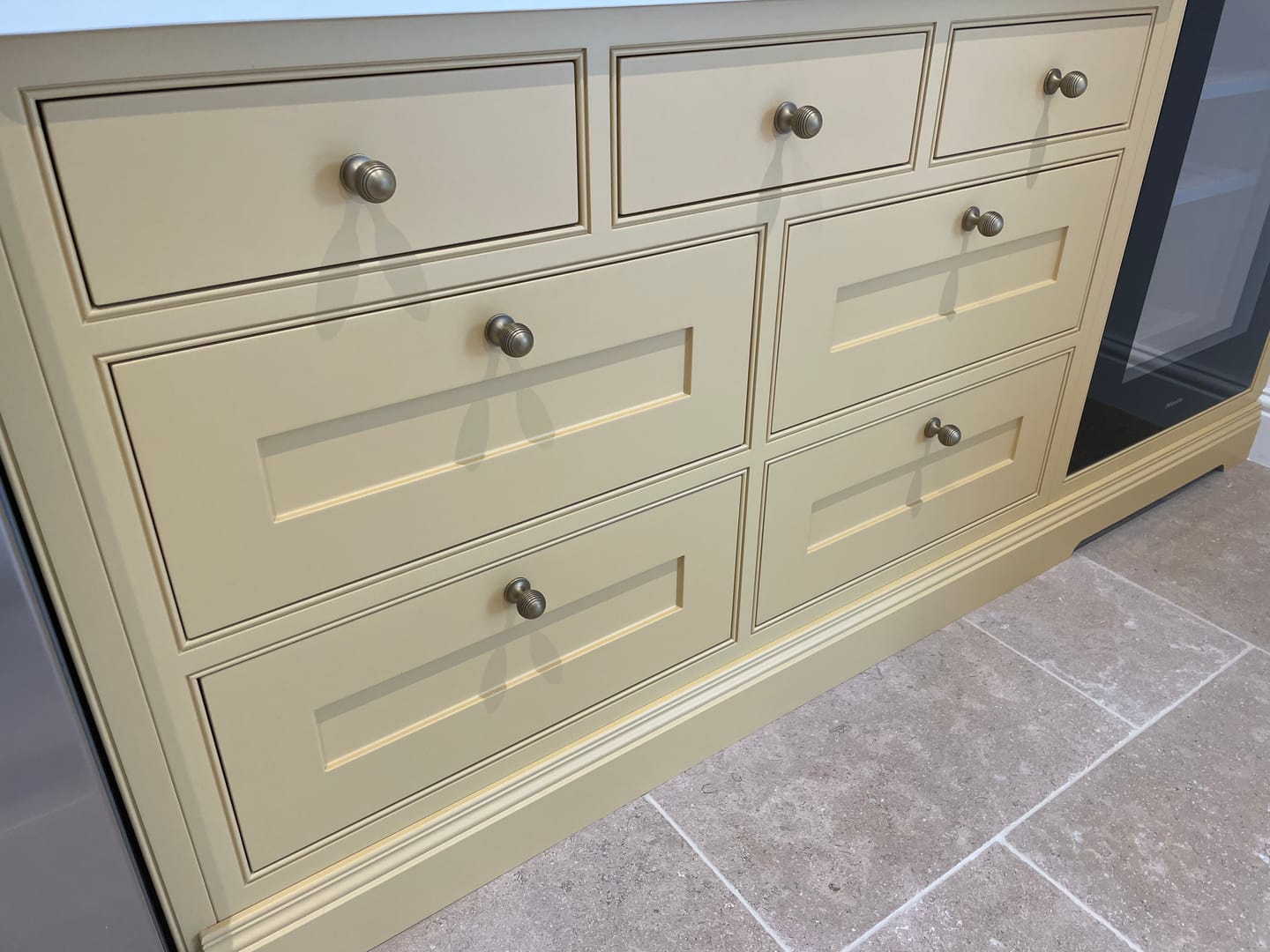Customer photo review of Antique Brass Cabinet Pulls | Beehive | Aurea Caelum