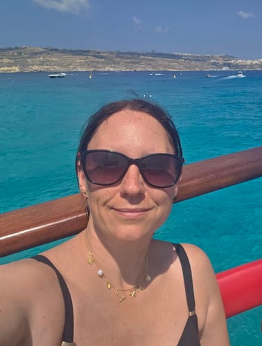 Customer photo review of GOLD OCEAN LETTER NECKLACE