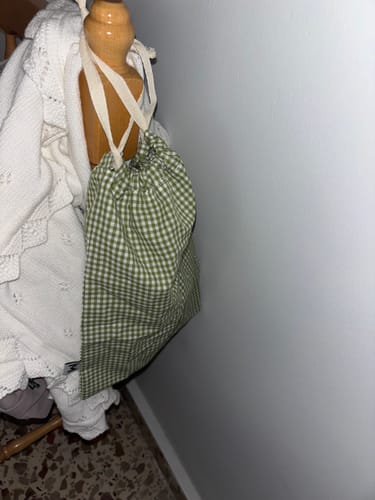 Customer photo review of Bolsa merienda vichy Manzana