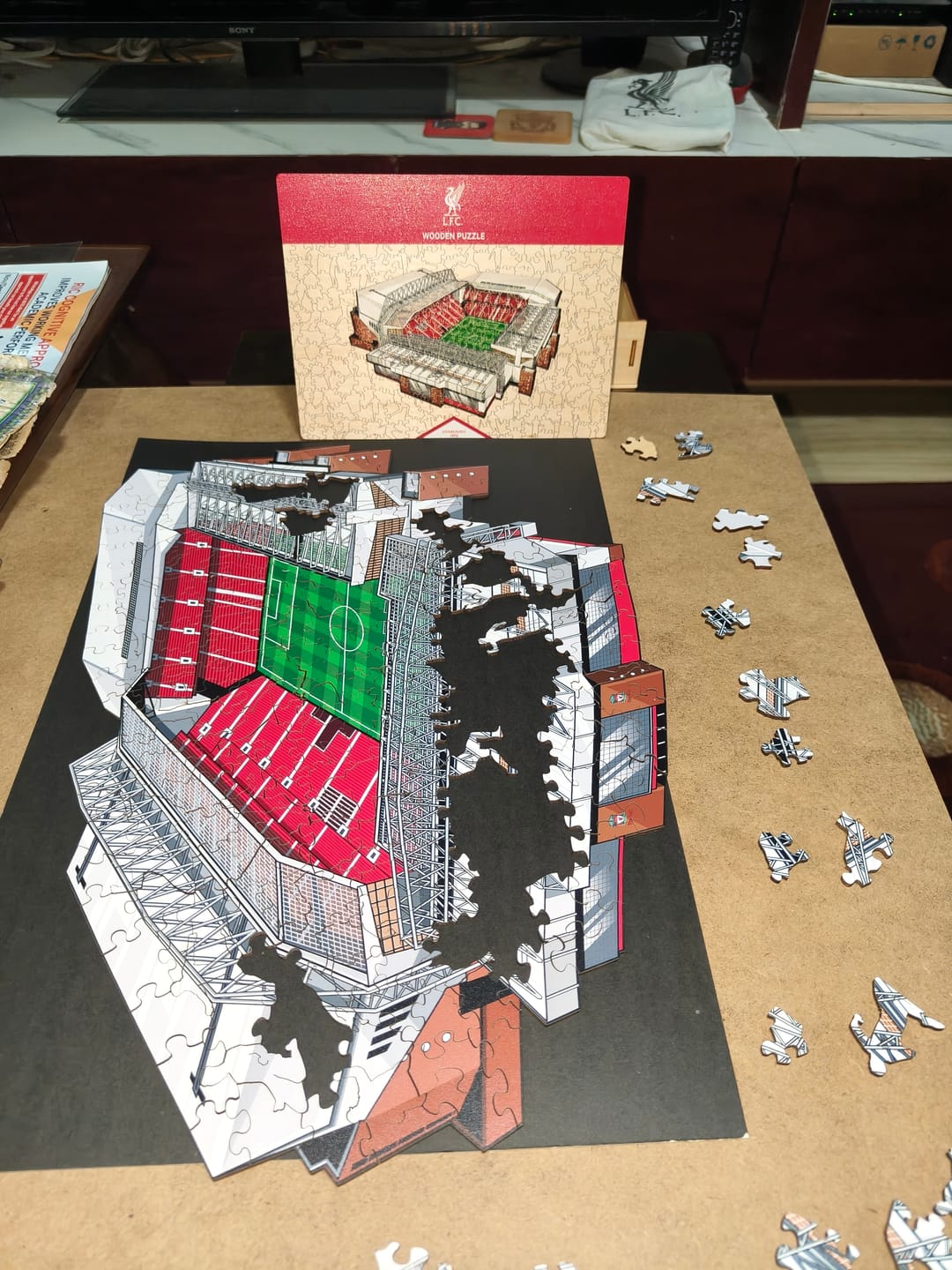 Customer photo review of Liverpool FC® Anfield Stadium - Wooden Puzzle