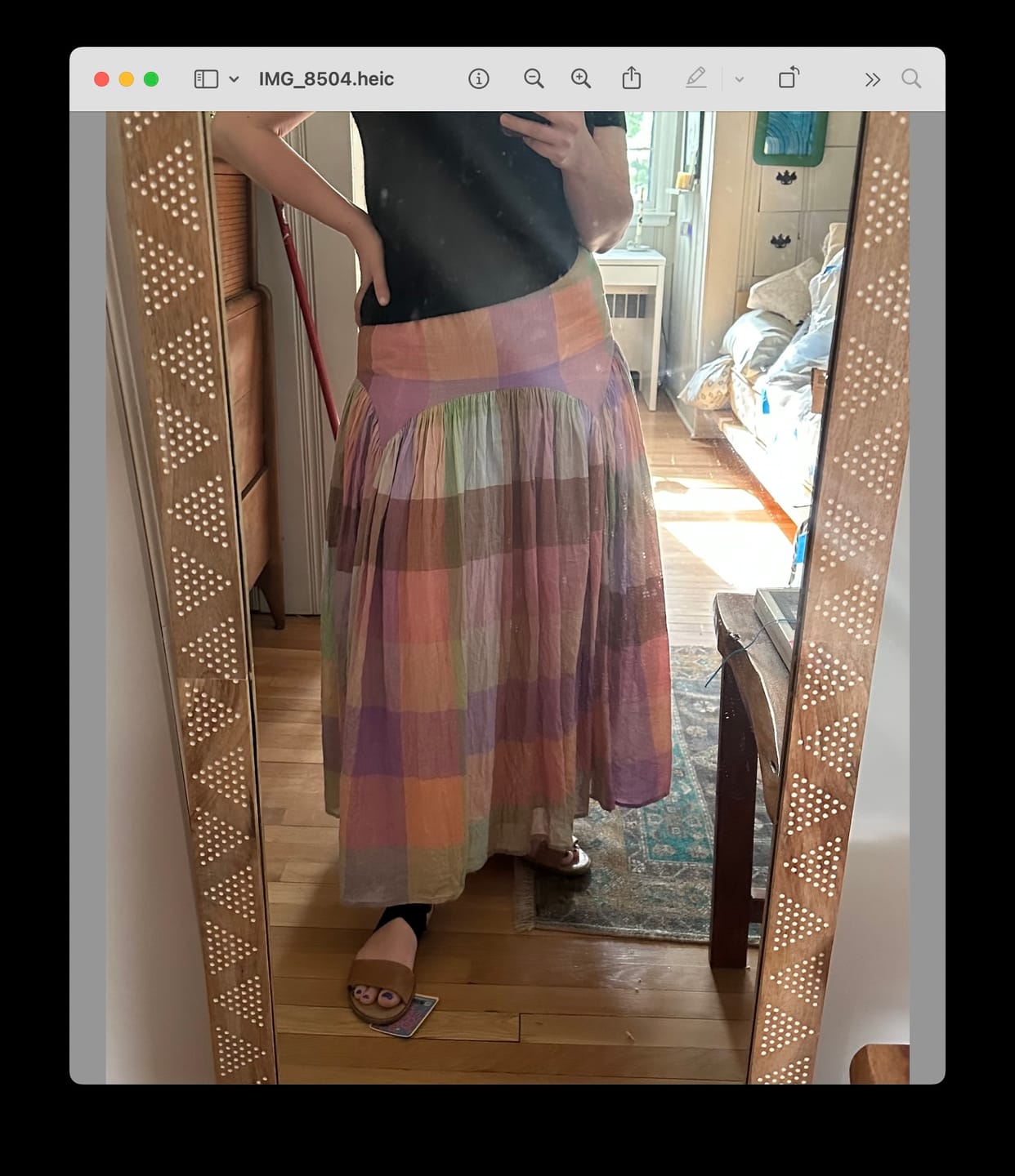 Customer photo review of LEILA SKIRT | MERIDA CHEX