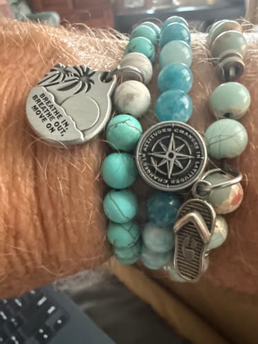 Customer photo review of BEADED – “BREATHE IN, BREATHE OUT, MOVE ON”