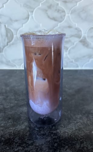 Customer photo review of FLUR Iced Coffee Glasses