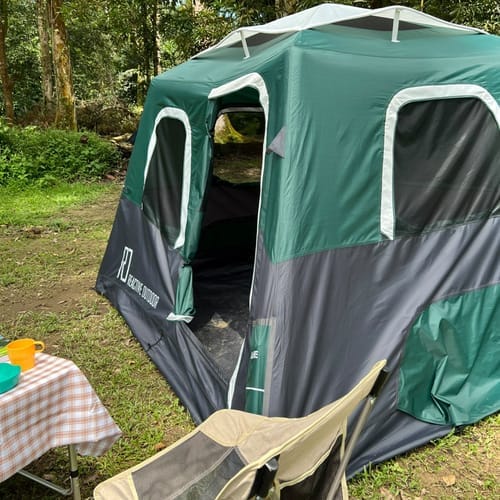 Customer photo review of [PRÉ-COMMANDE] 2-Step Cabin Tent – Très grande taille + Bâche de camping OFFERTE (jusqu’à 10 personnes, FR) — Expédition avant le 16 septembre