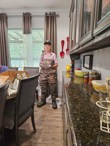 Customer photo review of AquaWade Pro Insulated Duck Waterfowl Hunting Chest Waders