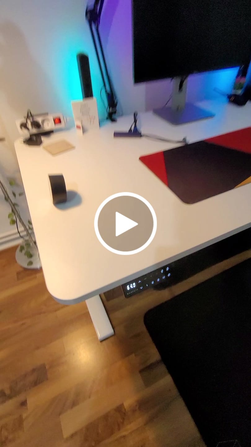Customer video review of Maidesite T2 Pro Plus - Tischgestell Elektrisch Höhenverstellbar