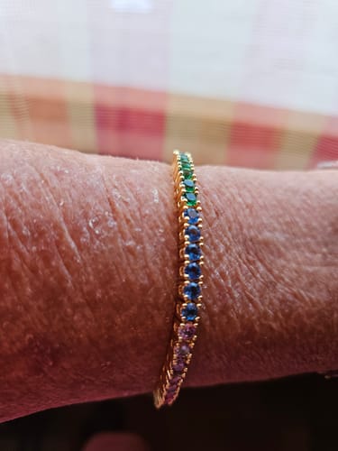 Customer photo review of Bracciale Tennis Rainbow