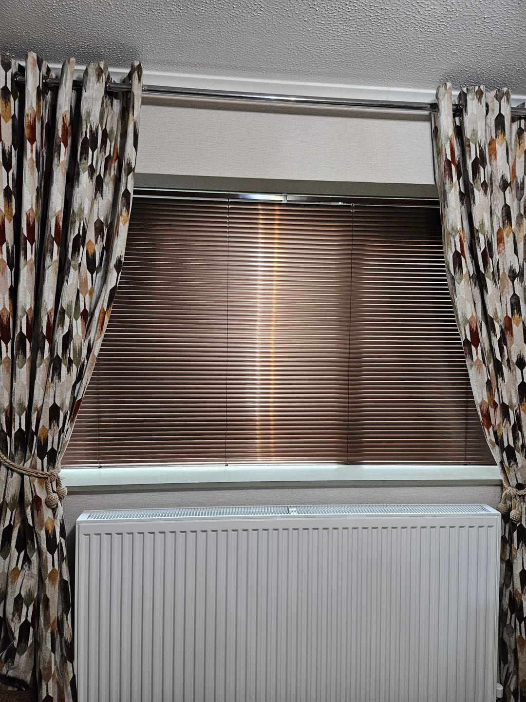 Customer photo review of Cosmic Brown Venetian Blinds