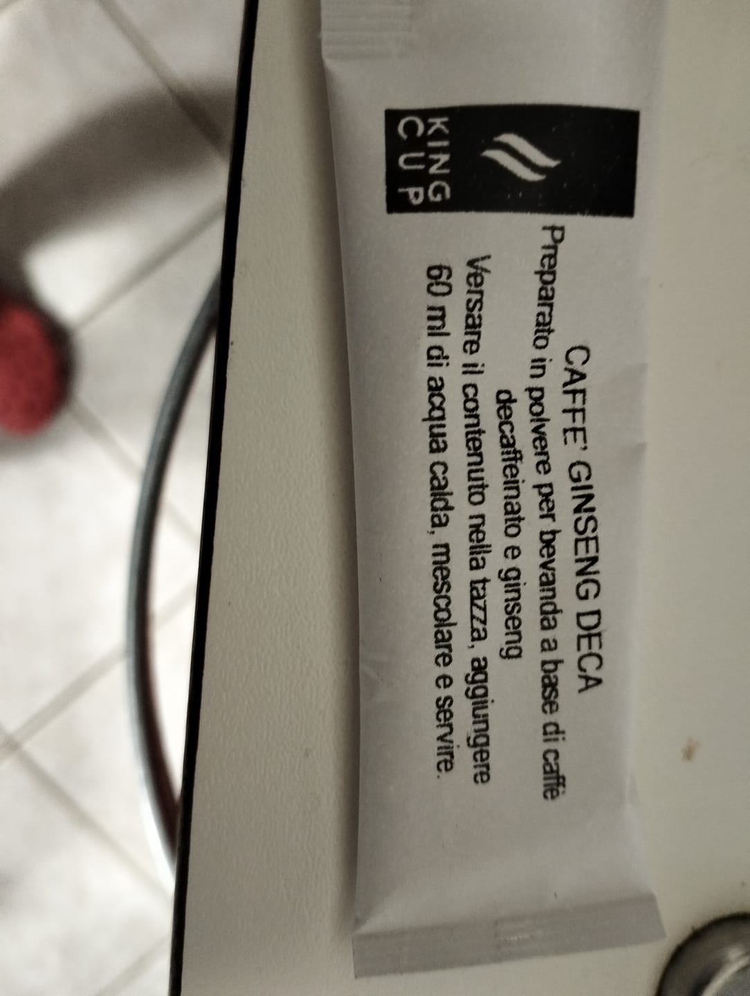 Customer photo review of 120 bustine di Caffè al ginseng  Deca da zuccherare