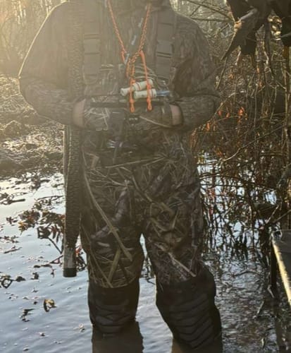 Customer photo review of AquaWade Pro Insulated Duck Waterfowl Hunting Chest Waders
