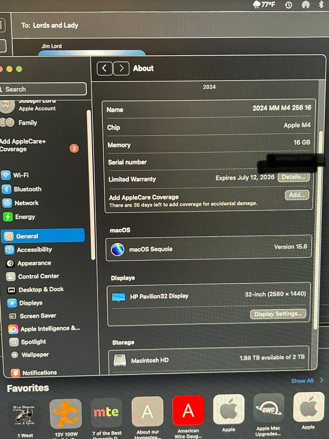 Customer photo review of 2TB Drive for Mac Mini M4