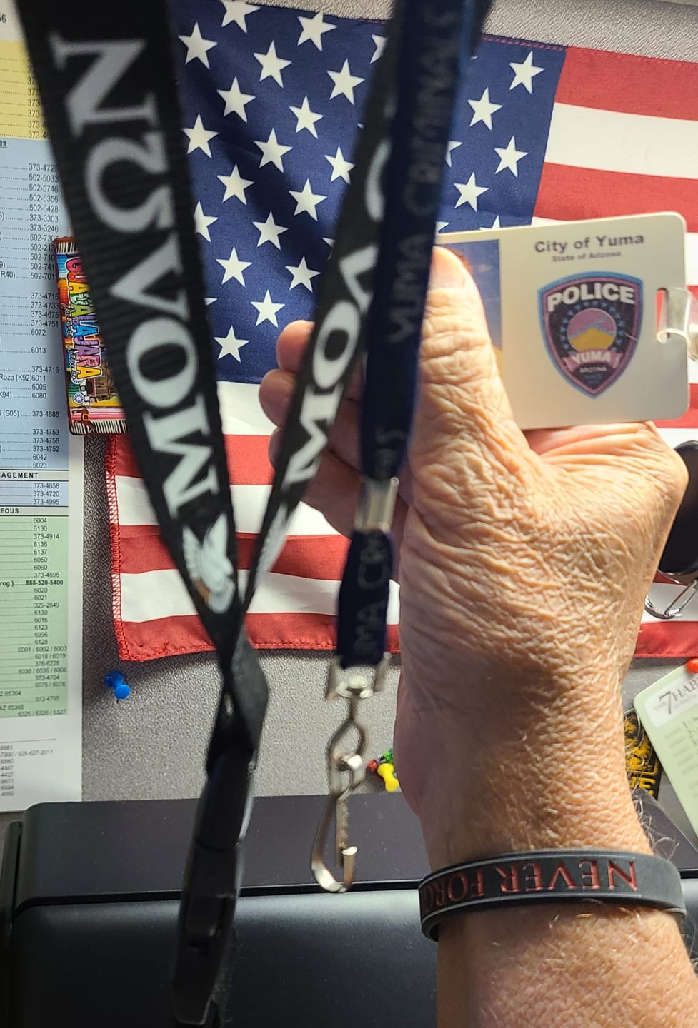 Customer photo review of Forever and Always: 9/11 Tribute - Silicone Bracelet