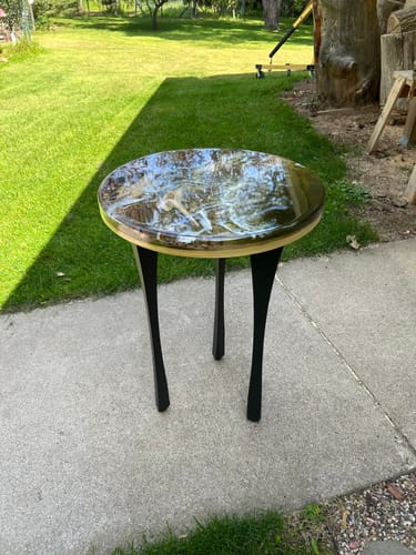 Customer photo review of Desk Legs 501 Snello 28H Metal Handmade Modern Table Legs