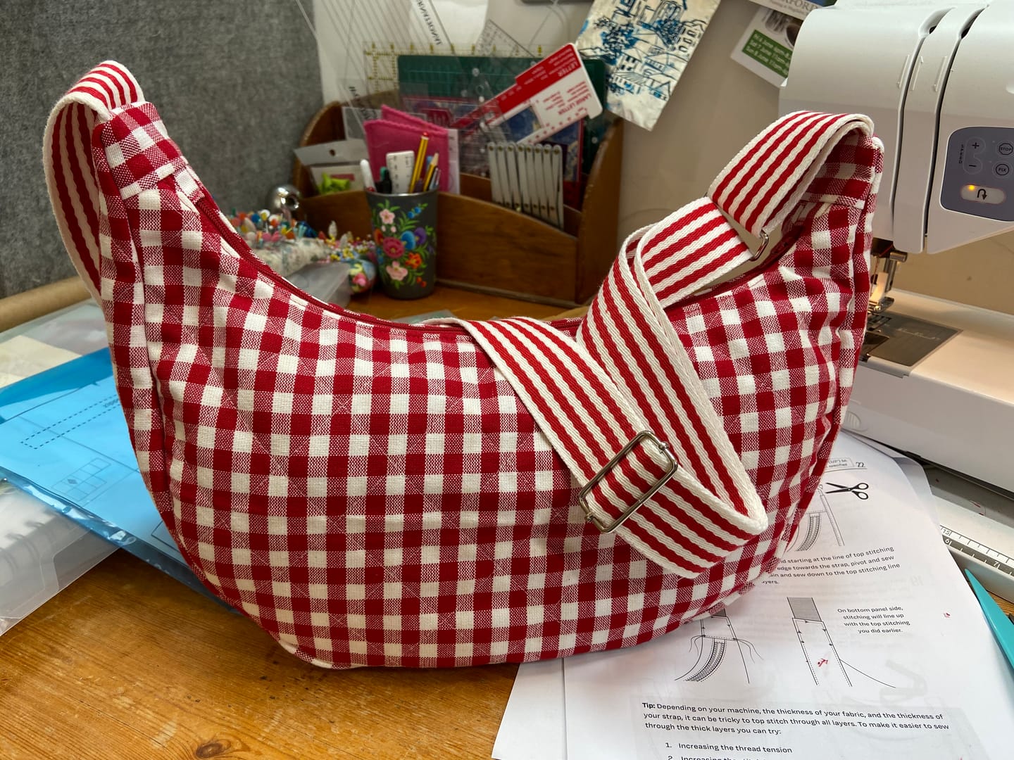 Customer photo review of Striped Webbing/Bag Strap