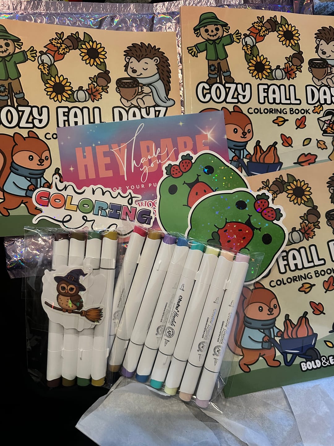 Customer photo review of In My Coloring Era Holographic Jumbo Sticker