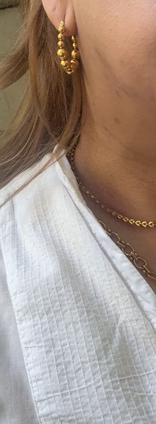Customer photo review of Arracadas Pom