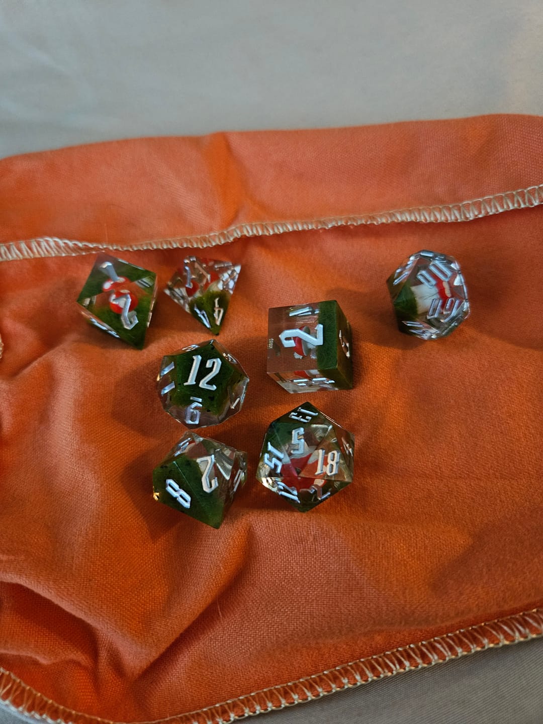 Customer photo review of Mystery Sharp Edge Dice Set Subscription