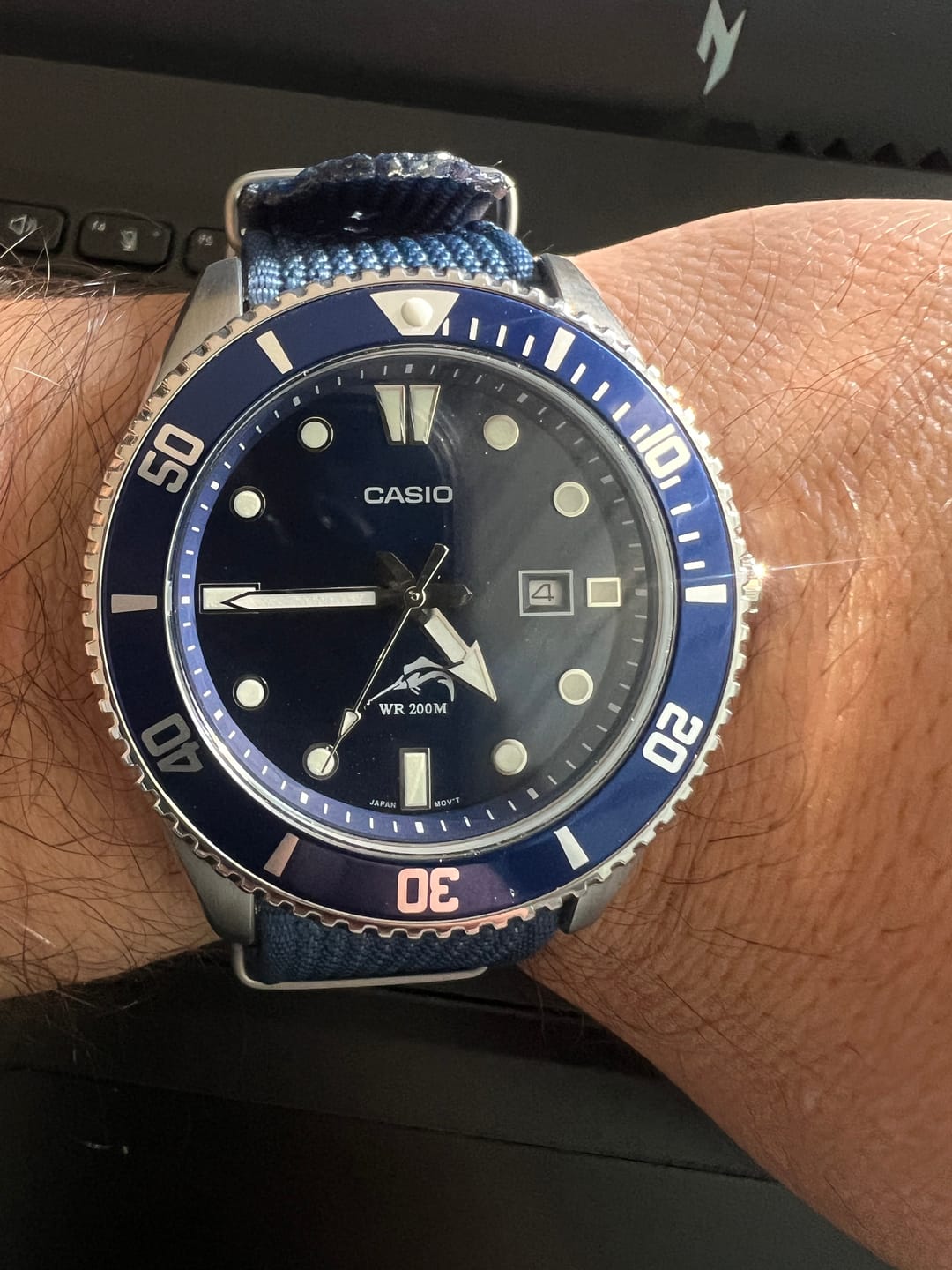 Customer photo review of Reloj Casio Submariner Marlin Duro MDV-106B-2AVCF Azul Buceo