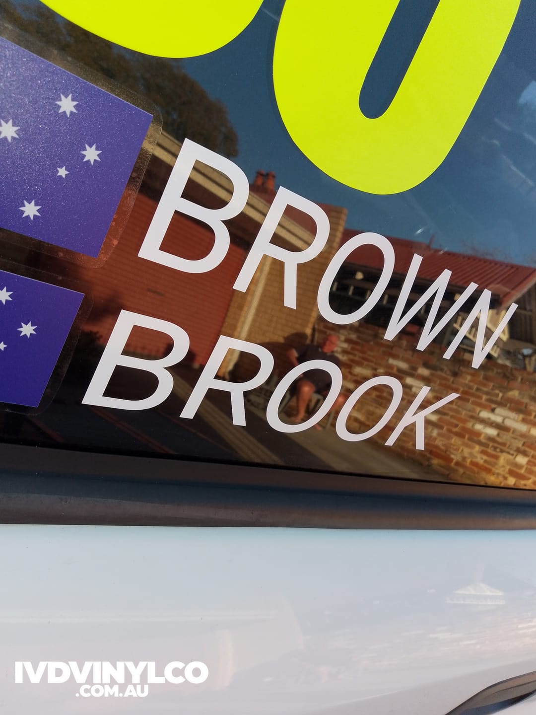 Customer photo review of Custom Text Decal (20cm)