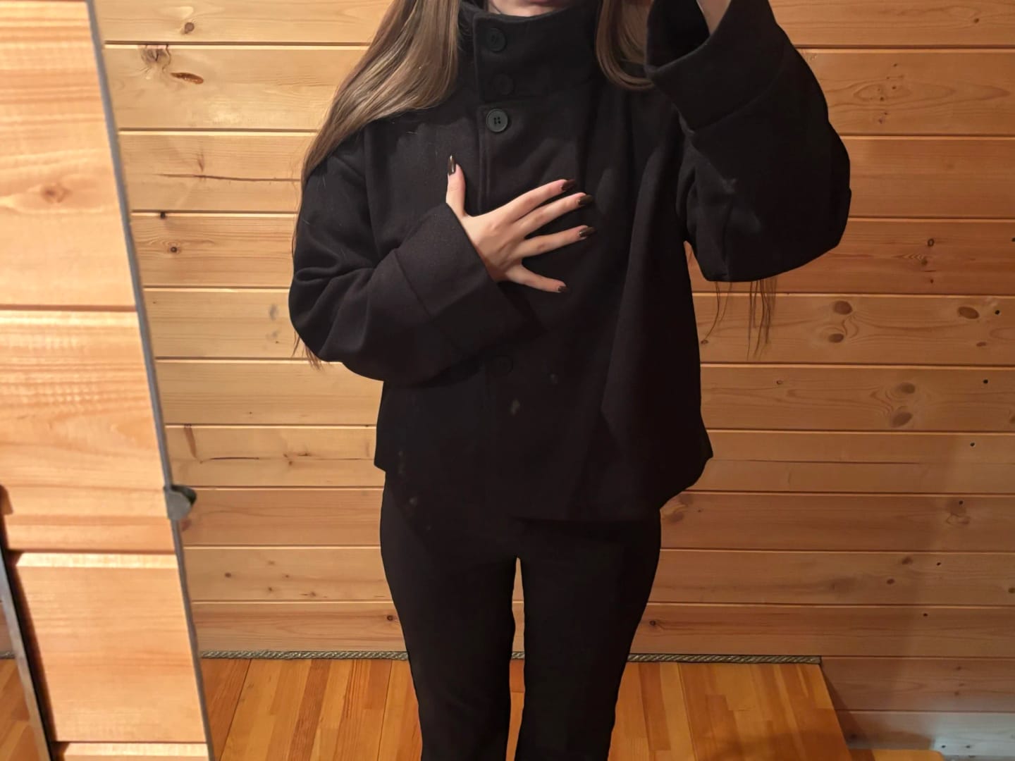 Customer photo review of Rosalia Elegant Lady Women's Jacket with Stand Collar for Autumn Style