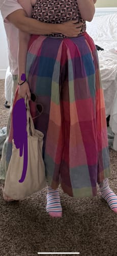 Customer photo review of FRIDA PANTS | PRISM CHEX