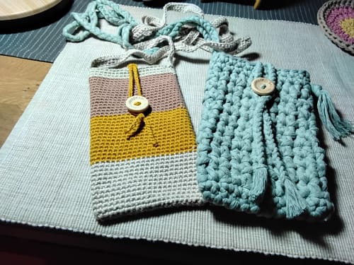 Customer photo review of 10 Stück Knopf "Handmade with love" - Holzknopf - wählbar 15 mm, 20 mm oder 25 mm