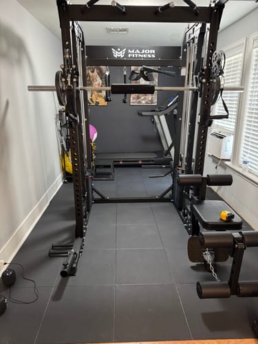 Customer photo review of Major Fitness B52 All-In-One Home Gym Smith Machine