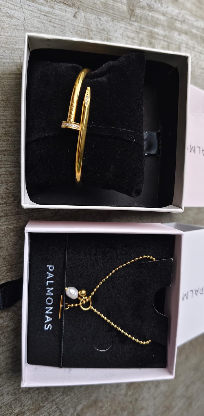 Customer photo review of Dainty Beaded Pearl Chain