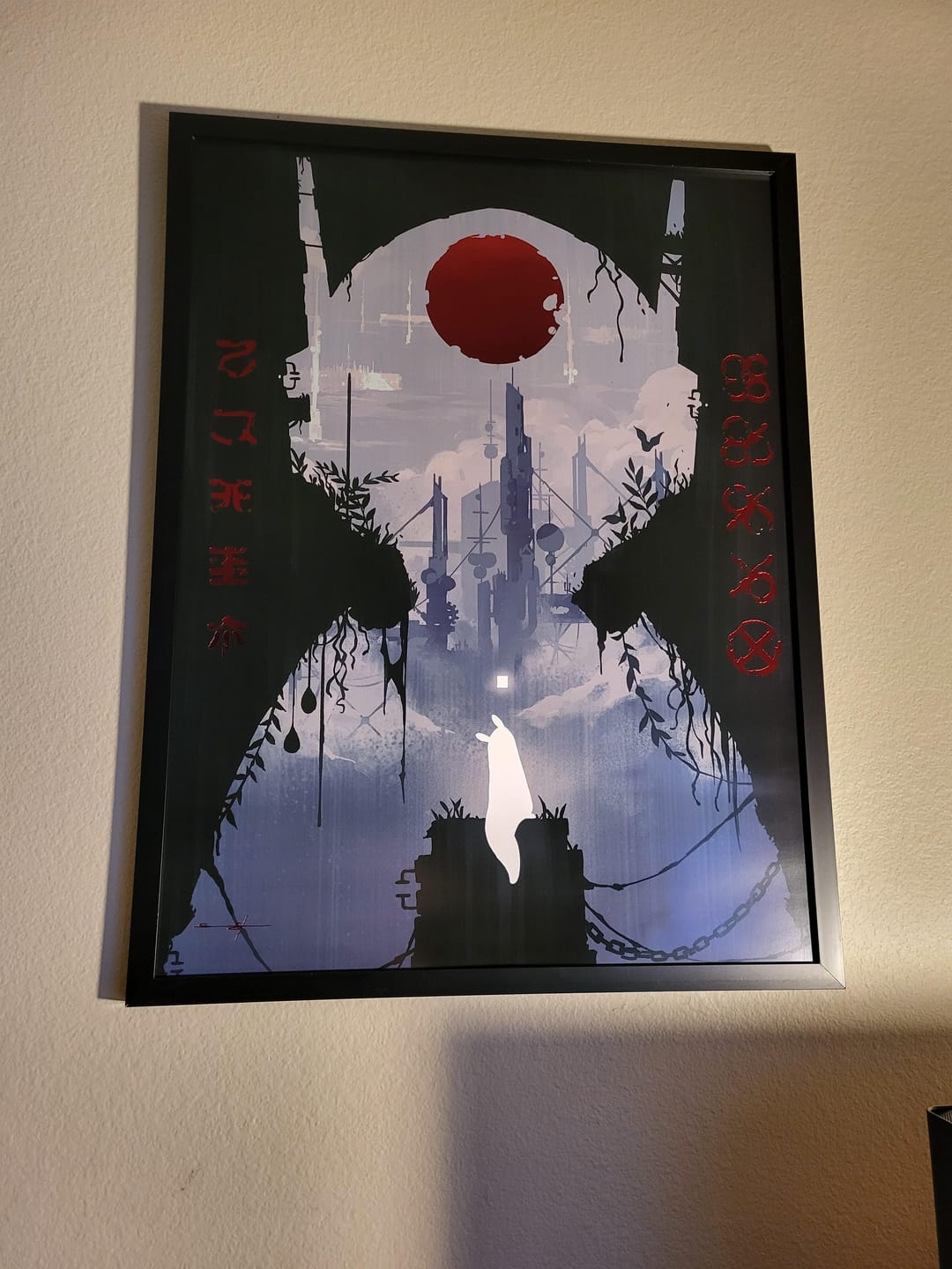 Customer photo review of Rain World - Survivor Looks to the Moon Foil Art Print