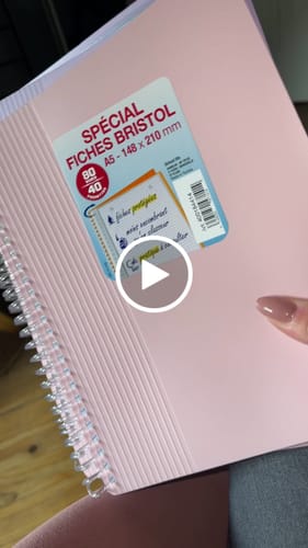 Avis vidéo d'un client sur OXFORD protège-documents pour fiches bristol A5 School Life # 80 vues / 40 pochettes - Plastique - Violet pastel