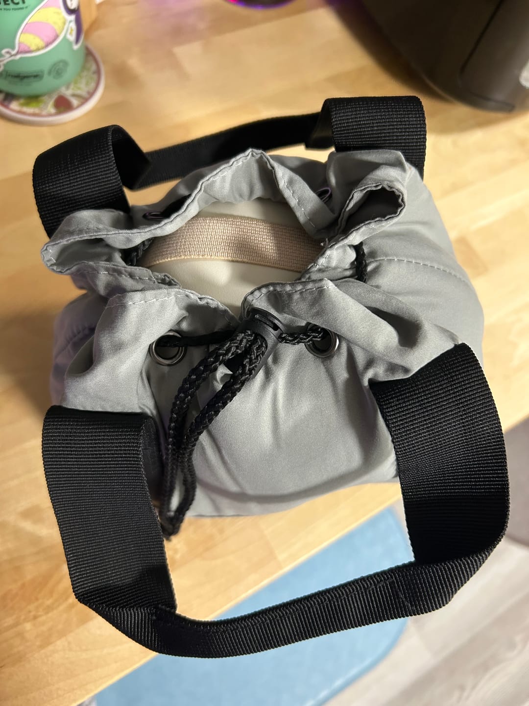 Customer photo review of Drawstring Cooler Bag | Light Gray