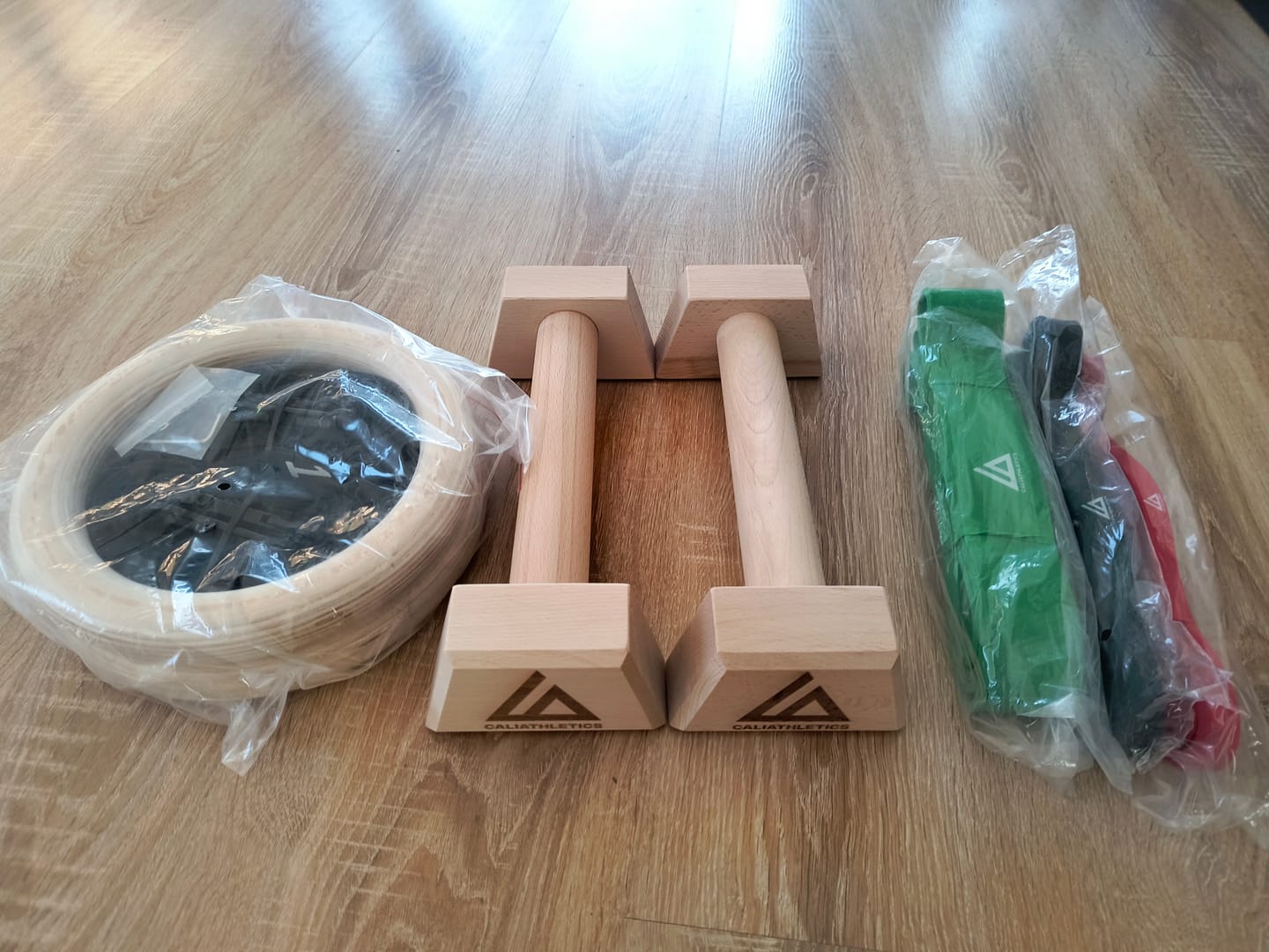 Customer photo review of Wooden Parallettes MINI
