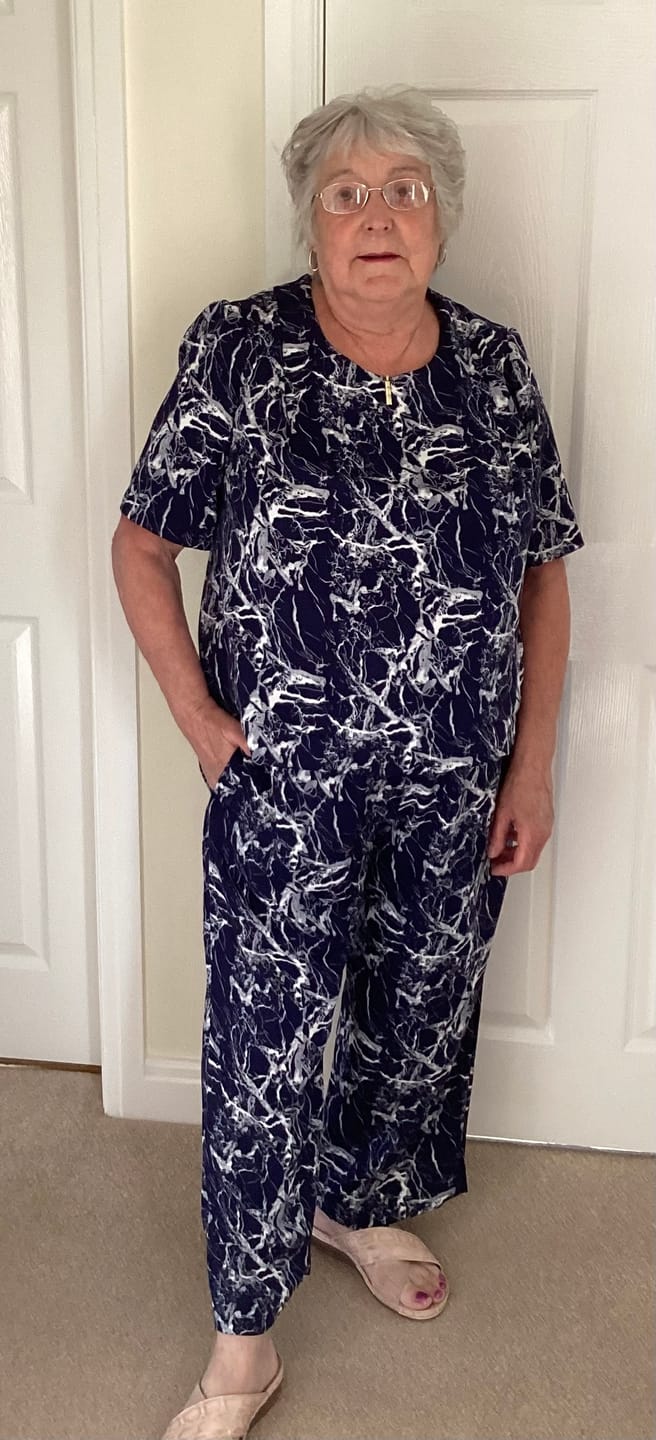 Customer photo review of Abstract Print Polyester Fabric