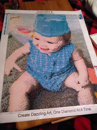Customer photo review of Custom Diamond Painting Kit