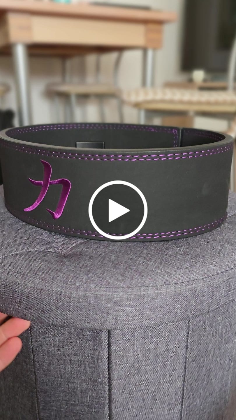 Customer video review of Black w/ Purple Stitching Lever Belt, 10mm - IPF Approved