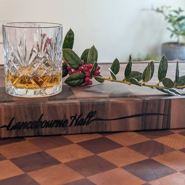 Customer photo review of Personalized Double-sided Walnut  End Grain Cutting Board