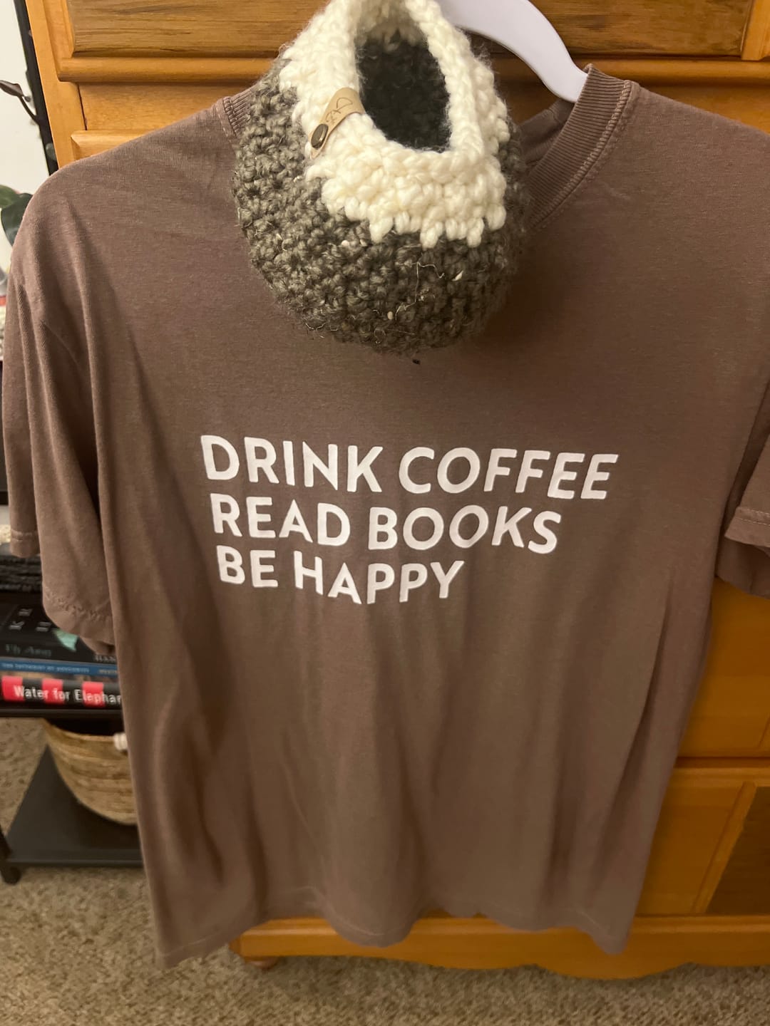 Customer photo review of Drink Coffee Read Books Be Happy
