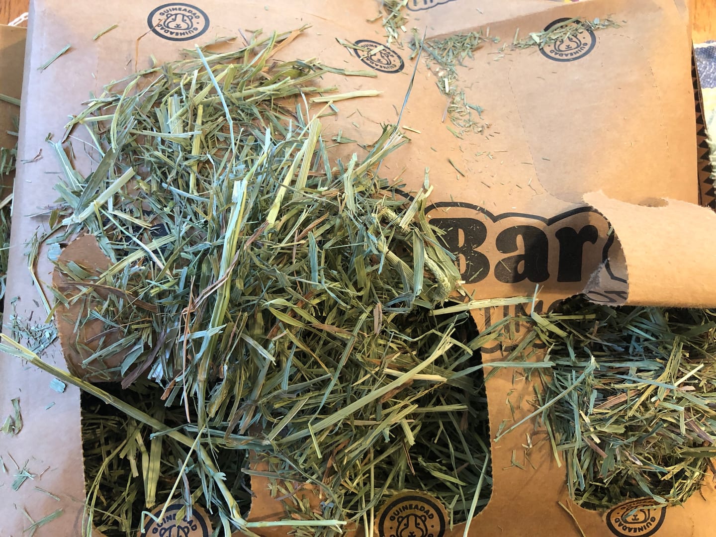 Customer photo review of Subscription - GuineaDad Timothy Hay Bar for Guinea Pigs (5 Pack)