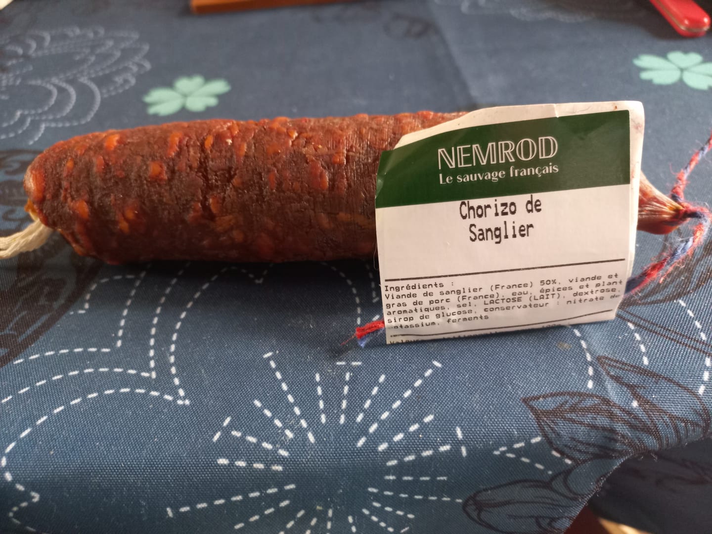 Customer photo review of Chorizo de Sanglier sauvage 180g