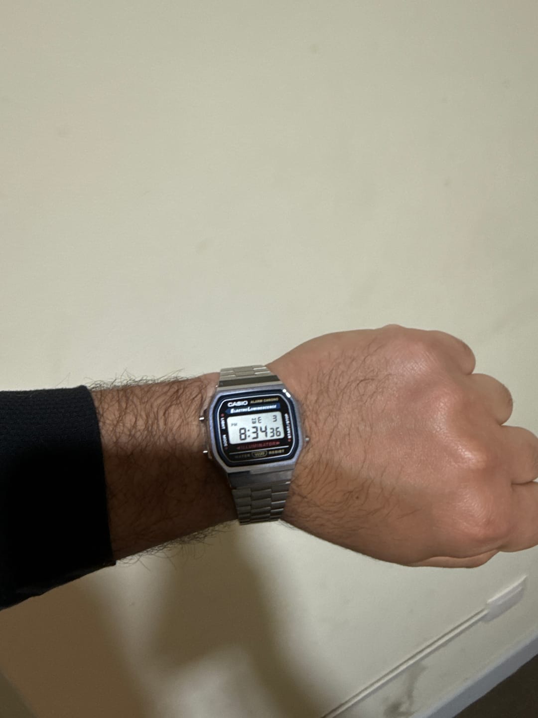 Customer photo review of Reloj Casio Vintage A168WA-1WDF Electroluminescence Plateado