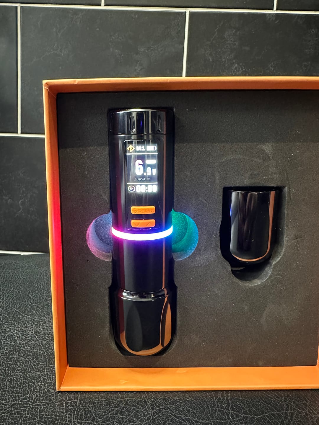 Customer photo review of PEPAX Leve H3 Wireless Tattoo Pen Machine (4.2mm Orange )