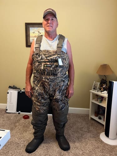 Customer photo review of AquaWade Pro Insulated Duck Waterfowl Hunting Chest Waders