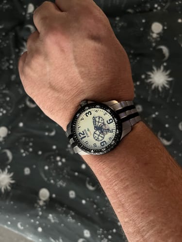 Customer photo review of *Iron Wolf Full Lume Military Open Heart Special Edition Watch 82S7-P712302
