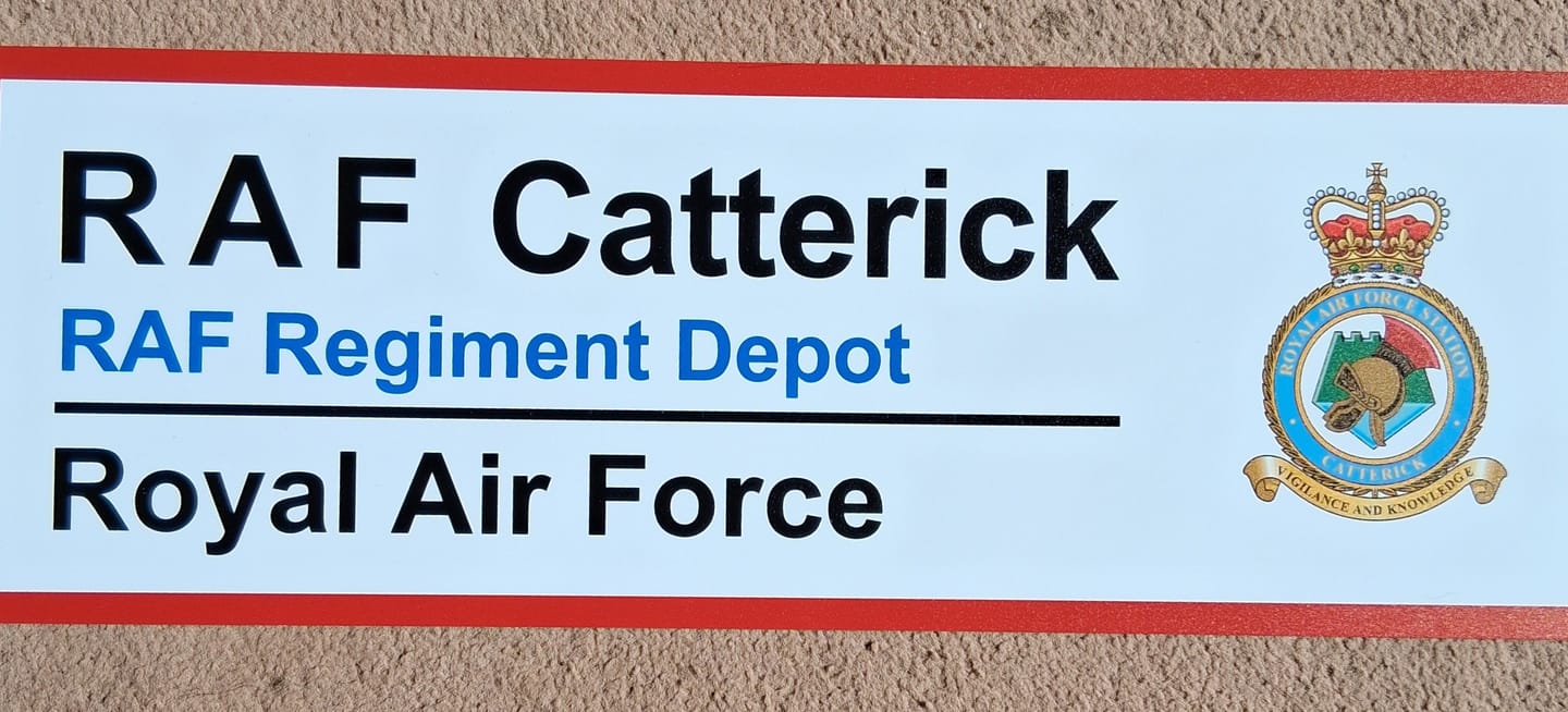 Customer photo review of RAF Station Wall Sign