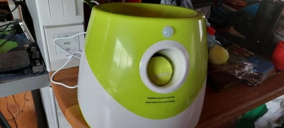 Customer photo review of FetchMate Automatic Dog Ball Launcher | Dog Toy