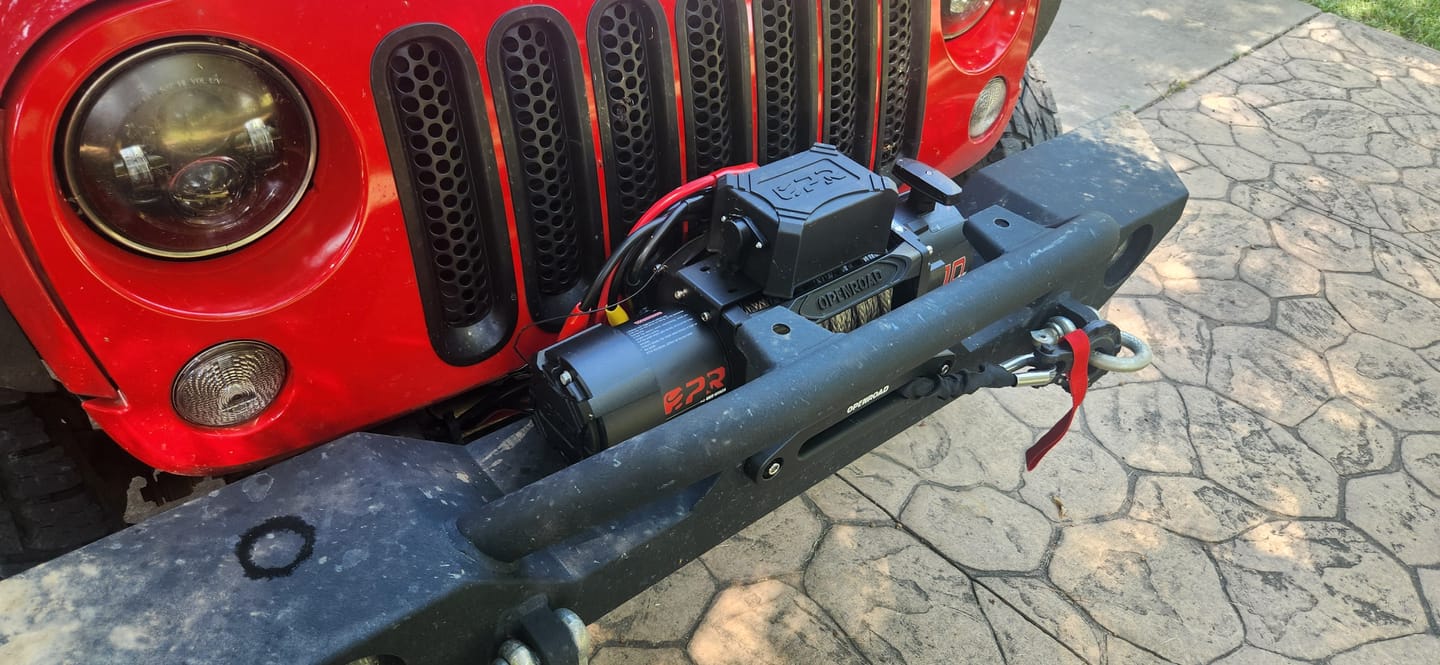 Customer photo review of Winch Protection Cover Heavy Duty Waterproof Dust-proof Black Neoprene,Ideal for 2000-17500lbs