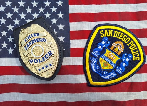 Customer photo review of US Sandiego Chief Police Badge Solid Copper Replica Movie Props With Four Star