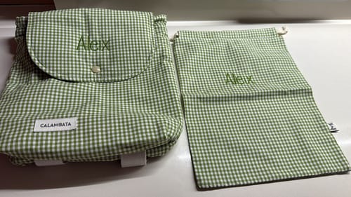 Customer photo review of Bolsa merienda vichy Manzana