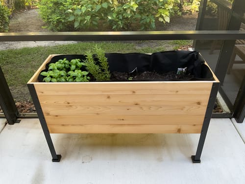 Customer photo review of 18" x 48" Raised Garden Bed - 30" TALL